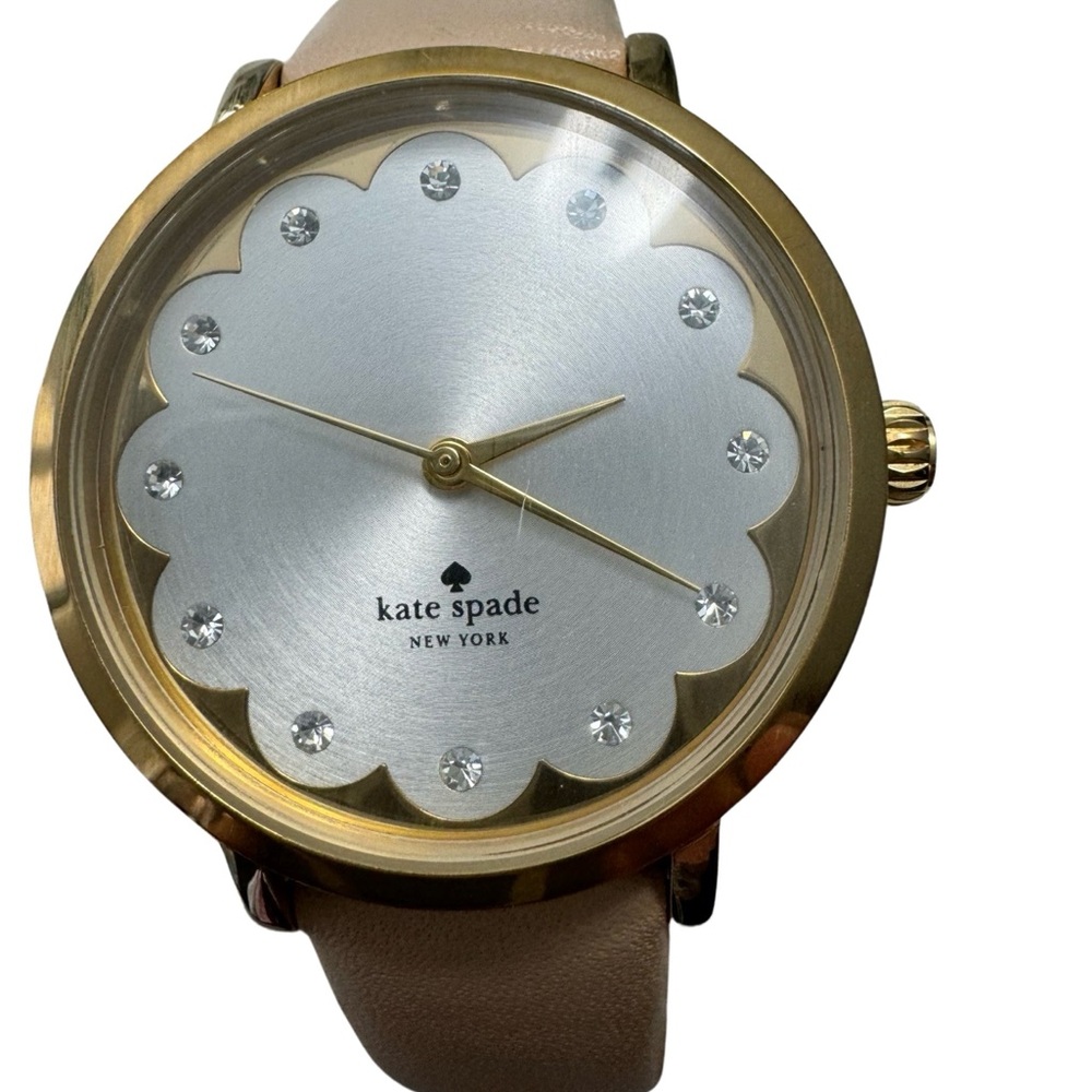 Kate Spade Women  Metro Tan Leather Watch Tan Scallop Face